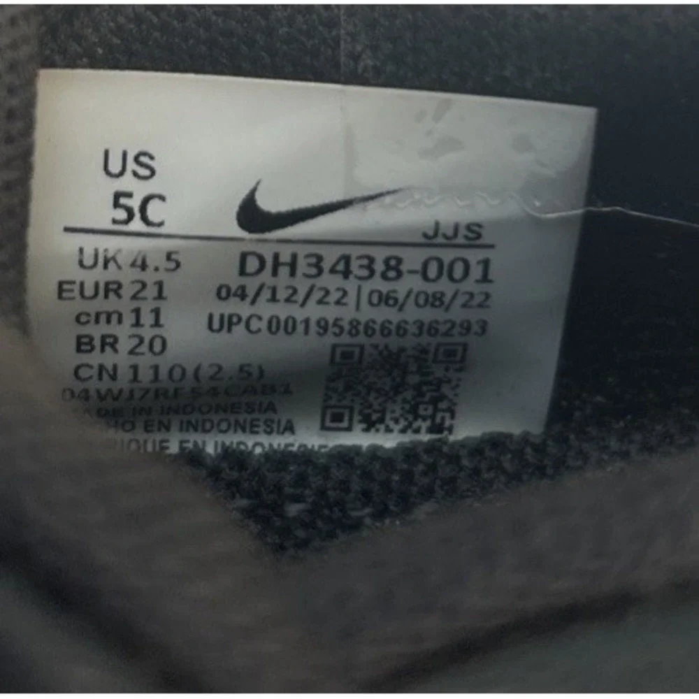 Nike Dynamo Go TD Black White Toddler Slip On Sneakers DH3438-001 Size 5C